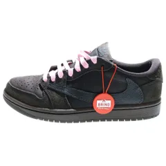 NIKE (ナイキ) ×TRAVIS SCOTT AIR JORDAN 1 LOW OG SP トラヴィススコット エアジョーダン1 スエードレザー ローカットスニーカー ブラウン レディース DM7866-202 US7/24.0cm