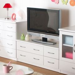 最終お値下げ❣️姫系ホワイト ローチェスト テレビ台 収納家具 - メルカリ