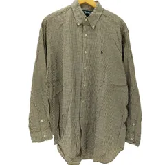 ラルフローレン RALPH LAUREN 90S BLAKE ブレイク ポニー刺繍 L/S チェック ボタンダウン シャツ ビックサイズ メンズ import：L 