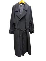 Casper John (キャスパージョン) ウール ステンカラーコート ロングコート  CJPAS0924001 L ブラック メンズ/025