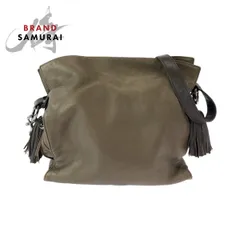 美品 LOEWE ロエベ フラメンコ アナグラム ブラウン シルバー金具 レザー ショルダーバッグ 斜め掛け ポシェット レディース 408776【中古】
