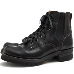 ショセ／chausser レースアップブーツ シューズ 靴 メンズ 男性 男性用 レザー 革 本革 ブラック 黒  NT202 ワークブーツ サイドゴア Vibramソール ショセ／chausser レースアップブーツ シューズ 靴 メンズ 男性 男性用