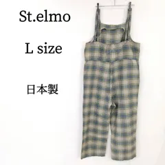 St.elmo セントエルモ オールインワン レディース オーバーオール サロペット ノースリーブ チェック チェック柄 ロング L