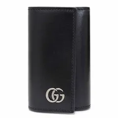 GUCCI グッチ GGマーモント キーケース 6連 キーフック キーリング レザー 435305 ブラック【中古】Sランク
