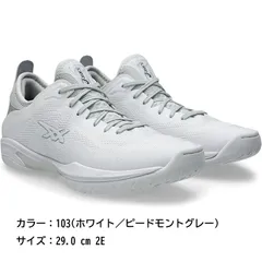 D9965◆未使用 asics アシックス バスケットボールシューズ GLIDE NOVA FF 3 メンズ バスケ スポーツ 運動靴 靴 くつ スニーカー 103(ホワイト／ピードモントグレー)・29.0 cm 2E