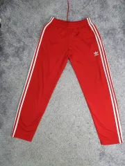 アディダス ファイヤーバード トラック パンツ 新モデル レッド 白・赤 s