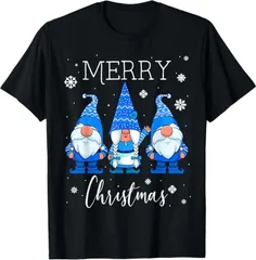 送料無料  100%コットン メリークリスマスグノームズスリーブルーノルディックグネームズギフト Tシャツ 熱転写3Dプリント メンズ　レディース おもしろい 半袖 パロディ　Tシャツ