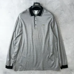 美品 フランス製 LACOSTE ラコステ 上質 コットン 長袖 ポロシャツ トップス 希少 大きいサイズ メンズ 7 (XXL) 80s 90s ヴィンテージ