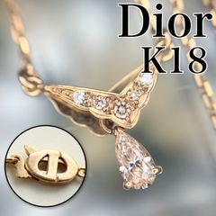 希少ビンテージ品☆ k18YGディオールDIORダイヤネックレス☆蜂BEE 