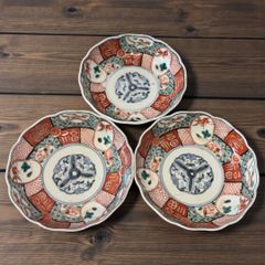 古伊万里 八角絵皿 [山水風景図] 染付 年代物 大皿 角皿 平皿 取り皿