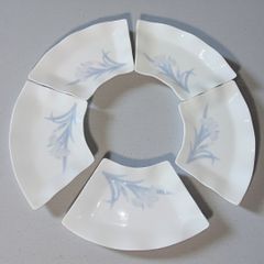 古伊万里 八角絵皿 [山水風景図] 染付 年代物 大皿 角皿 平皿 取り皿