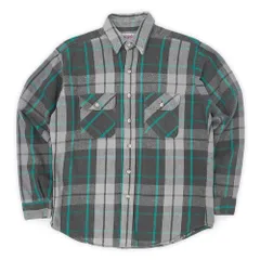 ノースウエスト NORTHWEST 90s 90年代 ヘビーネルシャツ MADE IN USA アメリカ製 フランネル チェック柄 FIVE BROTHER OEM ヴィンテージ 古着 メンズ シャツ グレー系 L【中古】