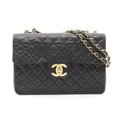 シャネル CHANEL ショルダーバッグ デカマトラッセ34 ブラック ラムスキン（羊革） デカマトラッセ チェーンショルダー レディース Used A