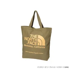 在庫処分／売切御免／ザ・ノース・フェイス オーガニックコットントート MM ミリタリーオリーブ×ハニーマスタード  NM82385