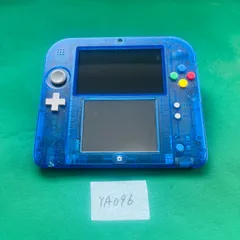 ◇YA096 ニンテンドー 2DS 本体のみ クリアブルー 携帯型ゲーム機 家庭用ゲーム機 3D映像／折りたたみ機能削除モデル モノラルスピーカー 第7世代 Nintendo 任天堂