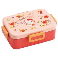 ハローキティ 弁当箱 ランチボックス 650ml 4点ロック パステルビビッドな水彩花柄 サンリオ 女の子 スケーター