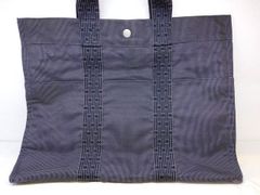 HERMES エルメス エールライン MM トートバッグ グレー系 カデナ 鍵