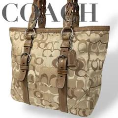 ☆★COACH コーチ★トートバッグ　シグネチャー　肩掛け　チャーム　ロゴ　A4サイズ収納可能　大容量　キャンバス　レザー★　♯2115