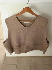 クロップド ニット ベスト