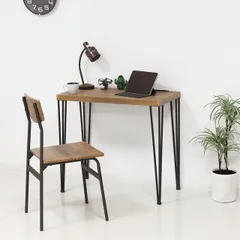 ♪ワークデスク＆チェアセット ［幅80cm］　　　　ハイテーブル ワークテーブル 事務机 テレワーク リモートワーク