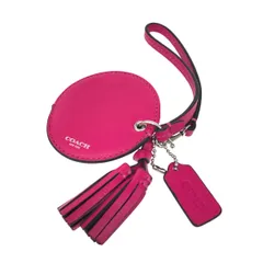 COACH コーチ ミラー付チャーム  タッセル/レザー/フューシャ    ピンク レディース / 240001174232