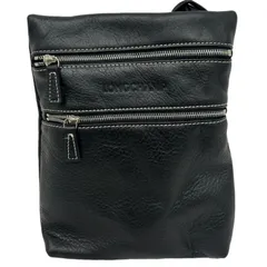 LONGCHAMP ロンシャン ショルダーバッグ ブラック レザー ショルダーバッグ メンズ 【未使用品】 12509K284