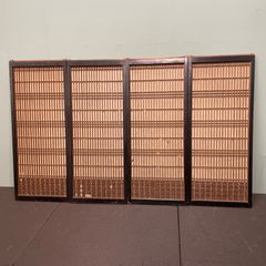 縦格子 板戸（送料込み）昭和レトロ 古建具 割れ線あり - メルカリ