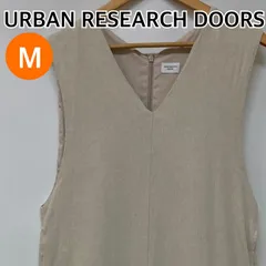 URBAN RESEARCH DOORS アーバンリサーチドアーズ ワンピース ノースリーブ Vネック ベージュ レディース Mサイズ 【CT2357】