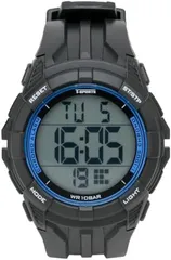 【数量限定】TS-D317-BK ウレタンベルト 曜日表示 メンズ 日付 バックライト 防水 ブラック デジタル スポーツウォッチ [クレファー]