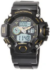 【在庫処分】バックライト付き ウレタンベルト 機能 ダッシュスポーツ カウントダウンカレンダー 防水 ADWW18094-04 Dash メンズ アナデジ 腕時計 ブラック [アリアス]