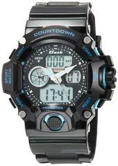 【数量限定】カウントダウンカレンダー 防水 機能 Dash バックライト付き ウレタンベルト アナデジ ダッシュスポーツ 腕時計 ADWW18094-02 メンズ [アリアス] ブラック