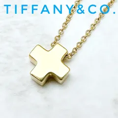 美品🌟Tiffany＆Co. ローマンクロス イエローゴールド ネックレス 約43cm U