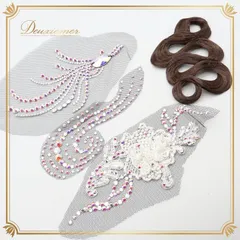 社交ダンス 小物 まとめ売り セット ヘアアクセサリー ヘアオーナメント シルバー系 小道具 装飾 ヘア小物 デモ 競技 パーティ 発表会 グラデーション ビジュー ダンスイベント 華やか キラキラ 装飾品 デザイン 競技会用 軽量 おしゃれ