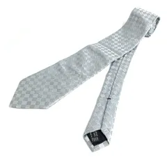 GUCCI グッチ ネクタイ  シルク100％   シルク100％ シルバーカラー/ブルー メンズ / 240001172308