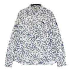 サイズ：1 PEARLY GATES パーリーゲイツ  長袖ポロシャツ　ボタンダウン 花　チェック柄 ネイビー系 [240101553964] ゴルフウェア レディース ストスト