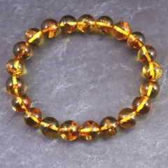 天然琥珀 バルティックアンバー  9mm玉ブレスレット 8.8g 【榎本通商40747】