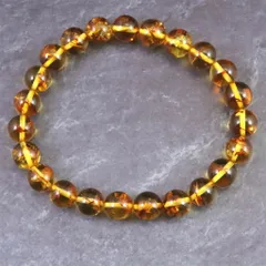 天然琥珀 バルティックアンバー  8mm玉ブレスレット 7.0g 【榎本通商49712】