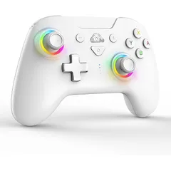 Switch コントローラー 自動連射機能 背面ボタン付き マクロ機能 Bluetooth接続 6軸ジャイロセンサー 7色RGBライト 1000mAhバッテリー 長時間使用 4段階HD振動 Switch1/Switch2/Android/PC（有線）/iO 1