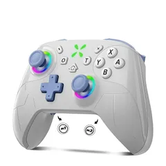 Switch2 コントローラー【2025年金賞 Switch1/2代対応】Onefun スイッチ コントローラー 9色RGBライト 大容量1000mAh Bluetooth無線接続 背面ボタン付き マクロ機能 Turbo自動連射機能 4階段HD振動 6軸ジ 1