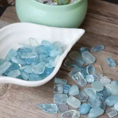 ハイクオリティ アクアマリン さざれ石 小粒〜中粒 50g 天然石 浄化 インテリア ３月誕生石 パワーストーン オルゴナイト プレゼント お守り ちょい足し 青緑 Pasmii