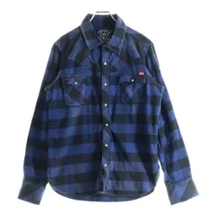 T.M.T (ティーエムティー) ダブルガーゼ ブロックチェック ウェスタン 長袖シャツ ブルー/ブラック TSH-S15IN01のサムネイル