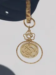 １８金　K18フープピアス　パール　バラ