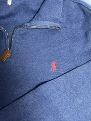 ポロ ハーフジップ ネイビー XL サイズ 出品