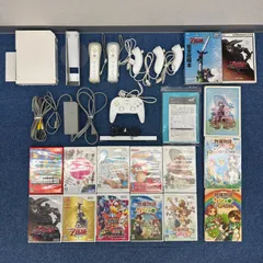 【M43-g】Wii 本体 周辺機器 ソフト 本 まとめ RVLー001 JPN クラシックコントローラーPRO スーパーマリオブラザーズ wiiスポーツ ゼルダの伝説 牧場物語 実況パワフルプロ野球 イナズマイレブン など