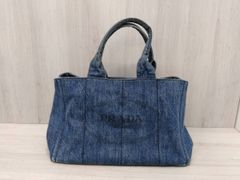 PRADA Denim Tote Bag B1877B - メルカリ