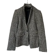 Z1614【美品】BASILE28 バジーレ28 テーラードジャケット ツイード 千鳥格子 サイズ40
