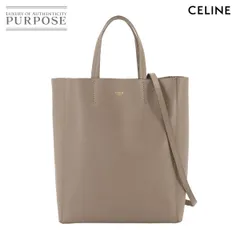 新品同様 セリーヌ CELINE スモール バーティカル カバ 2way トート ショルダー バッグ レザー トープ 189813 90302032