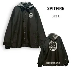 A2560/ Spitfire AA HARDWEAR コラボ フード コーチジャケット スノーボードウェア ブラック L