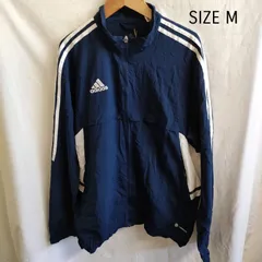 アディダス　adidas　ネイビー　紺　ナイロントラックジャケット　Mサイズ