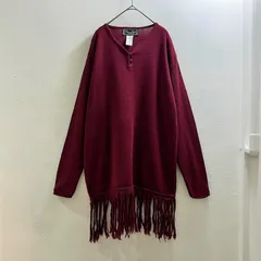 イタリア製 90s フリンジ ニット セーター ヨーロッパ 高級 ユーロ レア